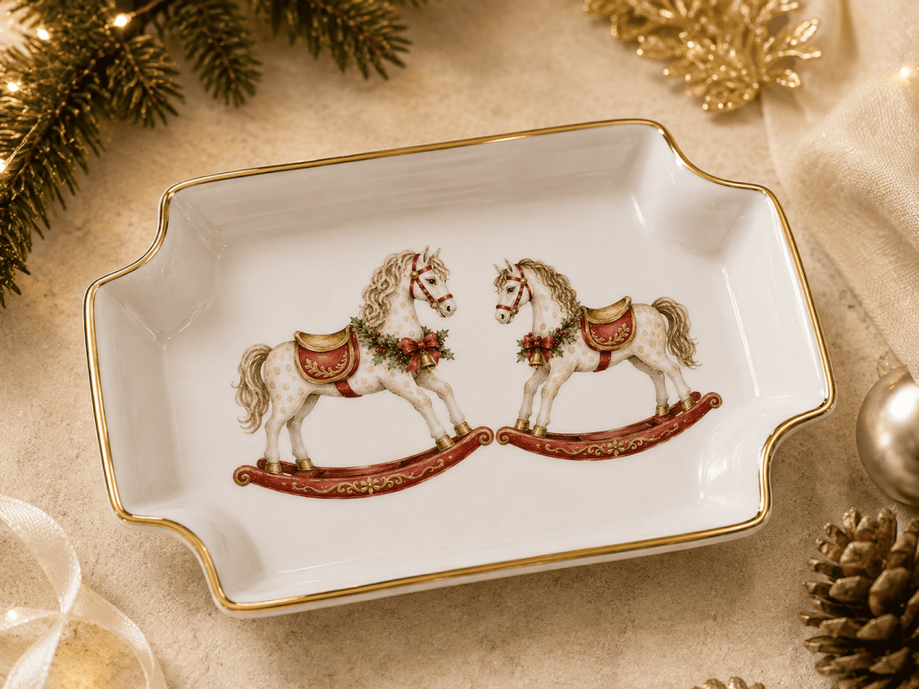 Christmas Porcelain Trinket Tray